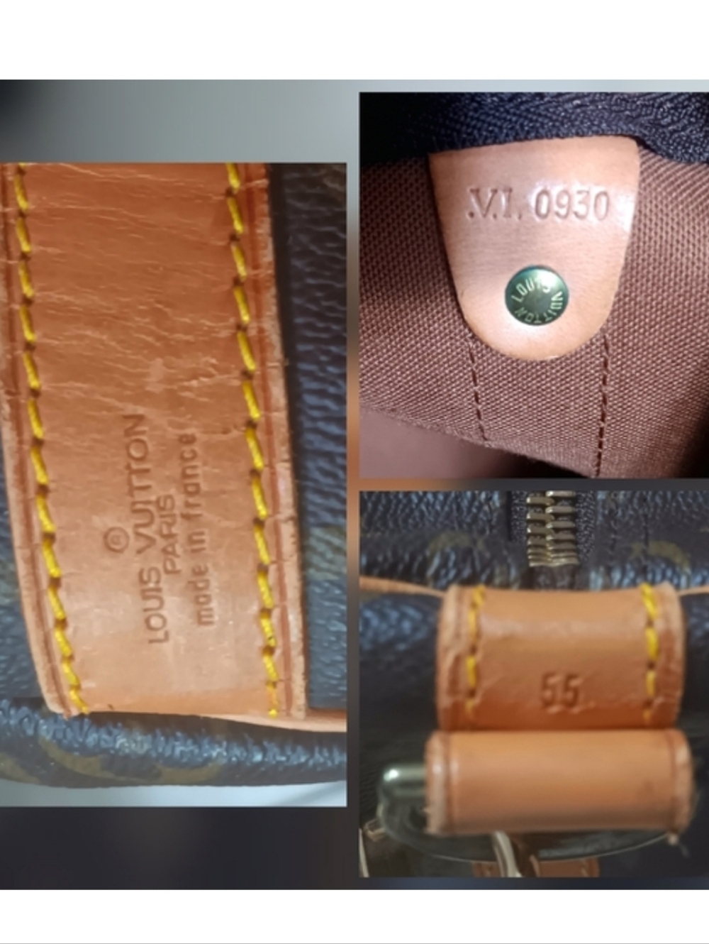 Louis Vuitton Keepall Bandouliere 55 Monogram Vintage 1990 Full Set ✨ - Picture 14 of 16